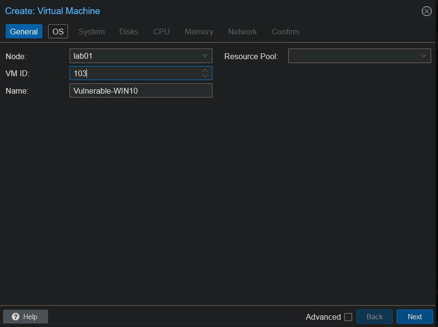 Proxmox VM Config